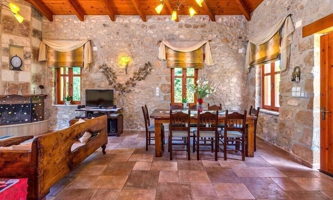 Asteri Villa | Villa Asteri Pool Sea View Stone Villa 4BR