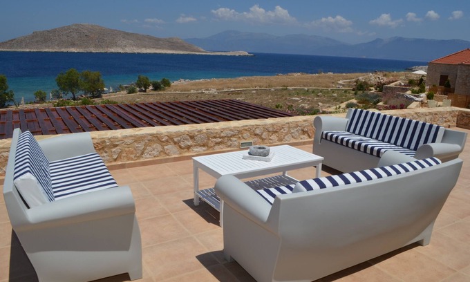 Halki Villa | Villa Blu amazing beach front villa
