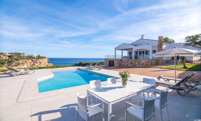 Cala Santany Villa | Villa Can Ferrando holiday house in Cala Santanyi first line seaview with Mediterranean luxury