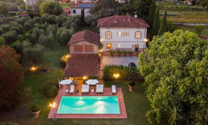 Colle di Compito Villa | VILLA CLARA Luxury 5 bedrooms Lakefront Farmhouse Villa with Private Pool on the Lucca Hills