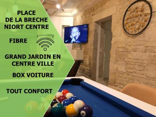 Centre Ville Villa | Villa Donna jacuzzi jardin billard centre la Brèche