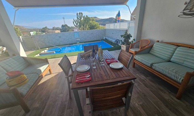 San Juan de los Terreros House | Villa private pool sea view at 300m 1 a 7 pax san Juan terreros