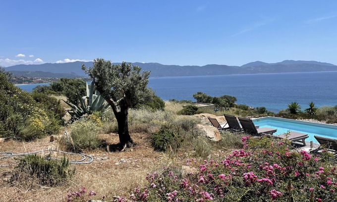 Sagone Villa | VILLA, EXCEPTIONAL LOCATION AND VIEW-PRIVATE HEATED POOL