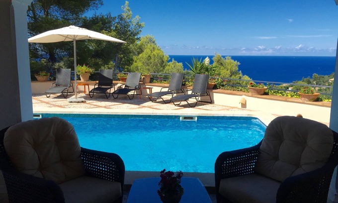 S'Empeltada Villa | Villa for 10 + 2 chd (-12) with Astonishing Sea Views and optional Heated Pool.