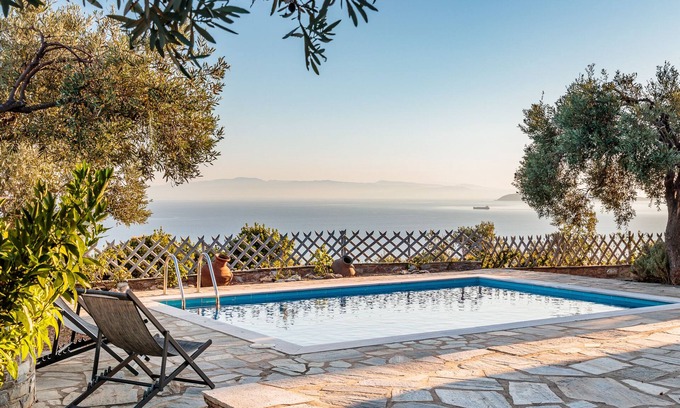 Glossa Villa | Villa Glikeria, W/pool, Lovely Sea Views And Close To Everything