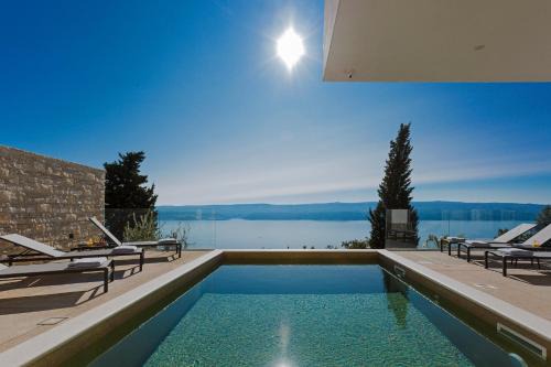 Celina Villa | Villa Gust, sea view, pool, jacuzzi, sauna, cinema