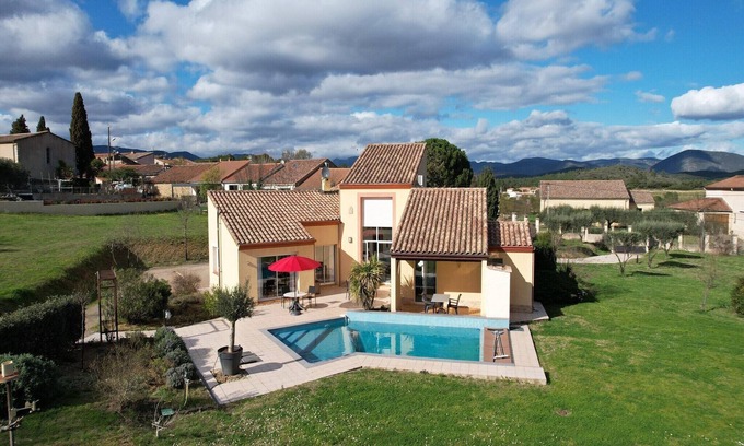 Prades-sur-Vernazobre House | Villa in France with Private Pool & Garden