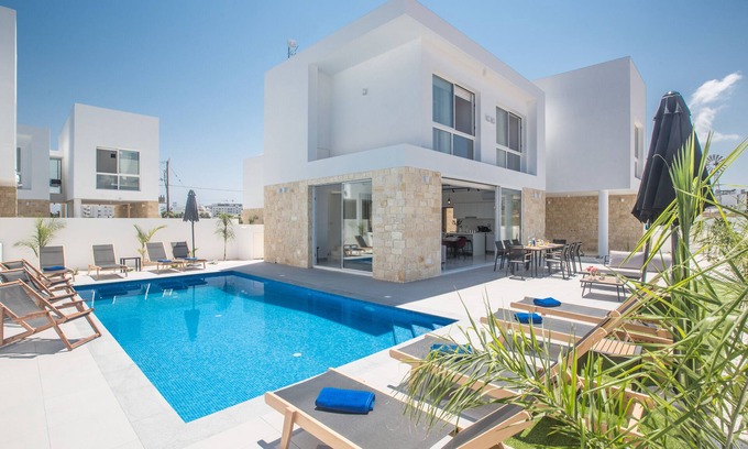 Protaras Villa | Villa Linzi, New and Contemporary 4BDR Protaras Villa with Private Pool