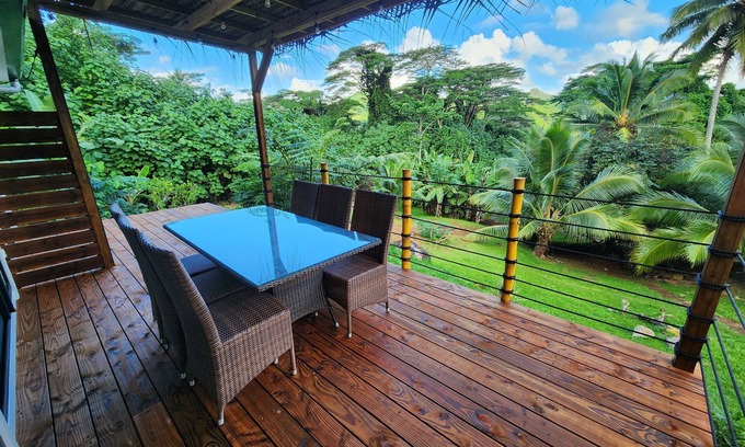 Huahine House | Villa Naturea, central A/C, 2 bedrooms and 2 bathrooms, tropical forest view