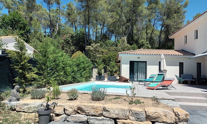 Montpellier Villa | Villa Neuve 180m² Isolée Hauteurs Prades le Lez : 4 Vastes Chambres, Piscine 8x4