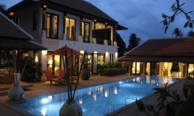 Bophut Villa | Villa Pura Samui - Big Pool & Gym for Family&Friends-2 minutes walk to the beach