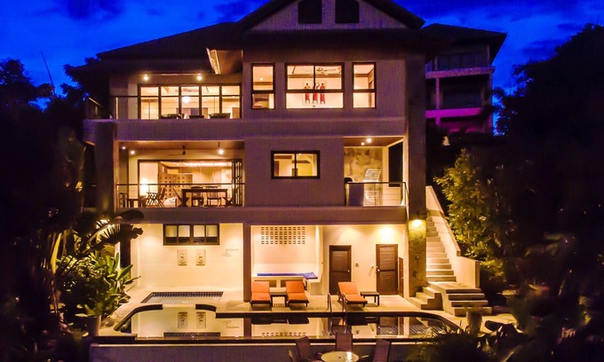 Bophut Villa | Villa Seven Swifts : 4BR Ocean View Villa - Bangrak Beach