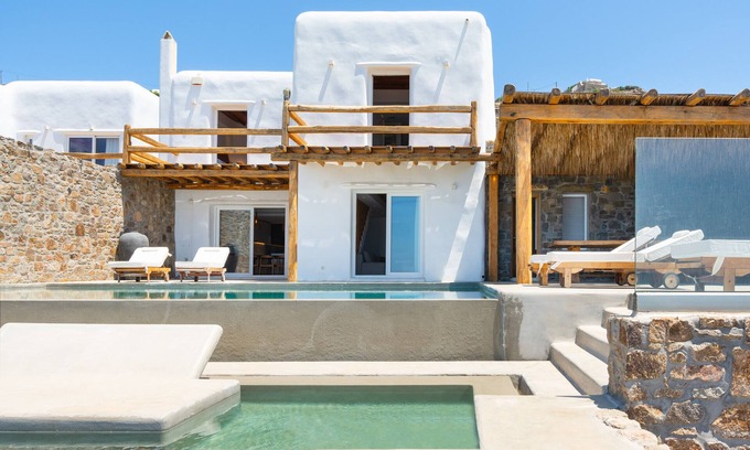 Houlakia Villa | Villa 'The Lion 3 with Sunset Views' with Sea View, Wi-Fi and Air Conditioning