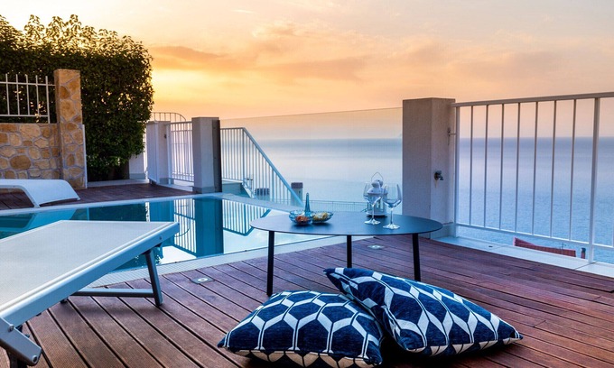 Capo d'Orlando Villa | Villa Vulcano with private pool and panoramic view over the sea