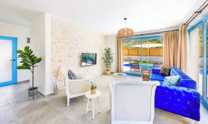 Patara Villa | Villa with a pool and a jacuzzi in bohemian style