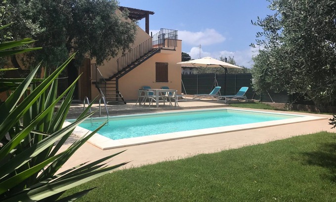 Alghero Villa | Villa with pool surrounded by olive groves. With sea view.Casa in campagna.