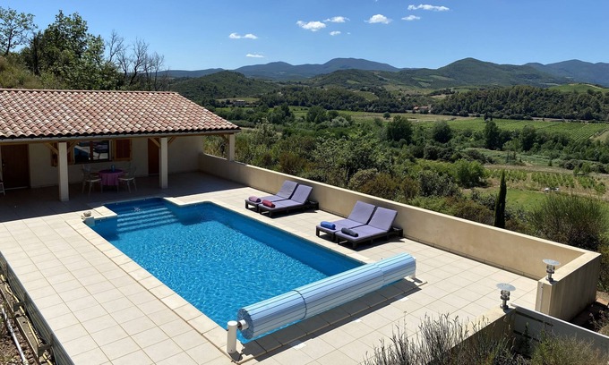 Roquebrun Villa | Villa with total privacy on the edge of the beautiful village of Roquebrun. 