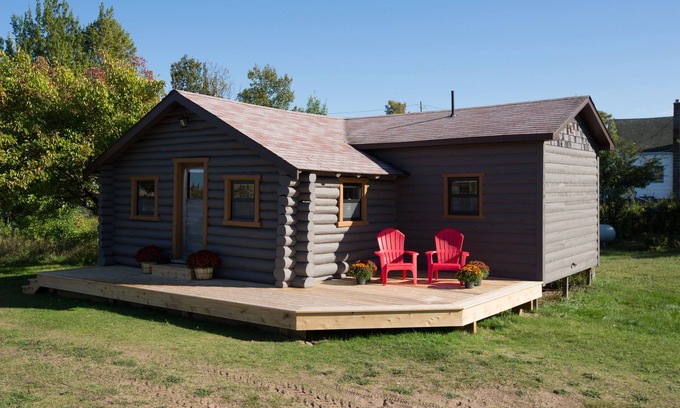 Eagle River Cabin | Vintage Log Cabin Hideaway. Right in Town!