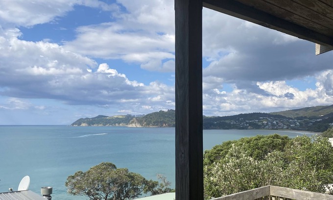 Langs Beach House | Virtually beachfront family bach, secluded Ding Bay (Langs)