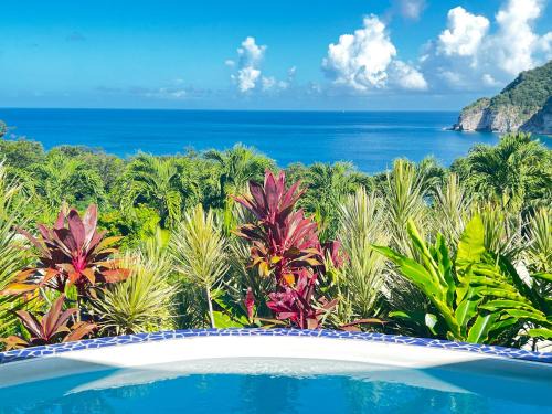 Deshaies Villa | Vue Mer/3Beds/Piscine/wifi/900 mètres de la plage