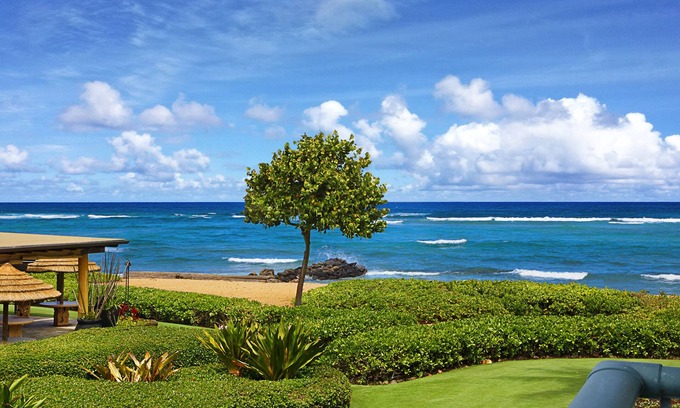 Wailua Condo | Waipouli Beach Resort Exquisite Ocean View Condo with Beach Front View