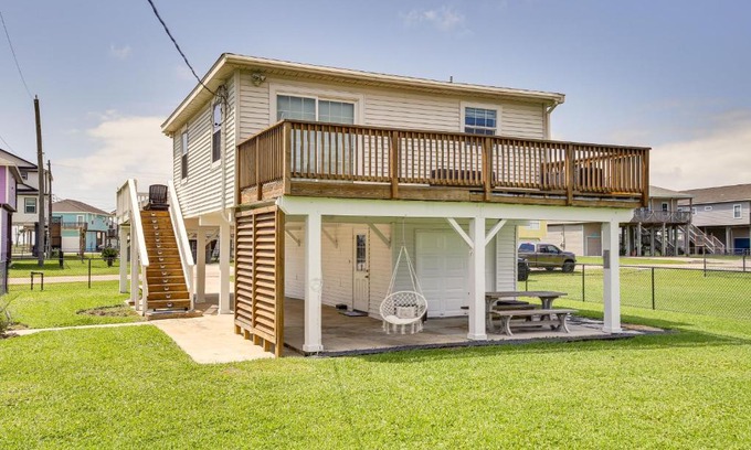Terramar Beach House | Walk to Beach Updated Home with Deck in Galveston!
