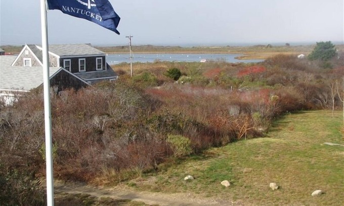 Madaket House | Water view - huge lawn area for croquet. Shoulder season 2025 open!