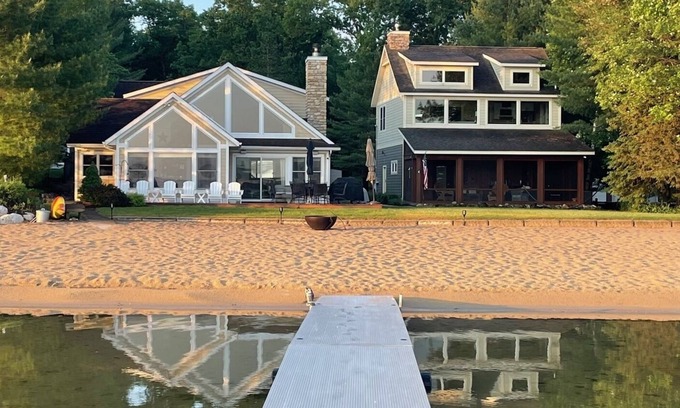 Baldwin House | Waterfront! 2 Private Beach Homes with dock and 100 feet of private beach.