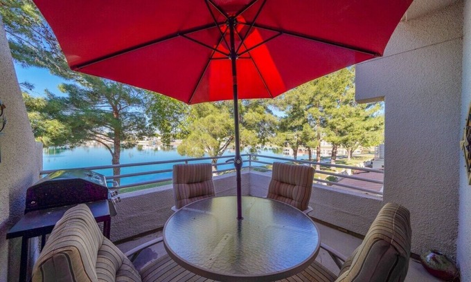 McCormick Ranch Condo | Waterfront 2nd Floor 2, 3 Bedroom- Fireworks, Private Gated.