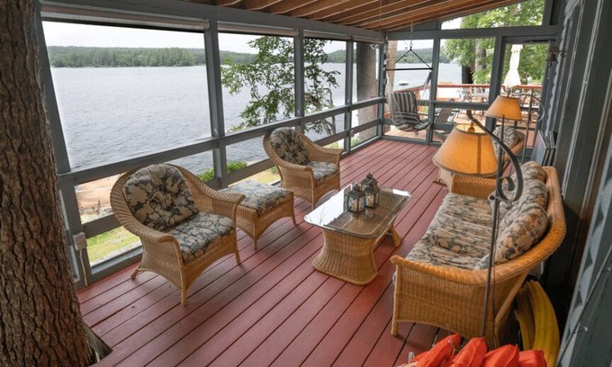 Oxford Cabin | Waterfront Cabin on Thompson Lake - Enveloped by Serene Pines