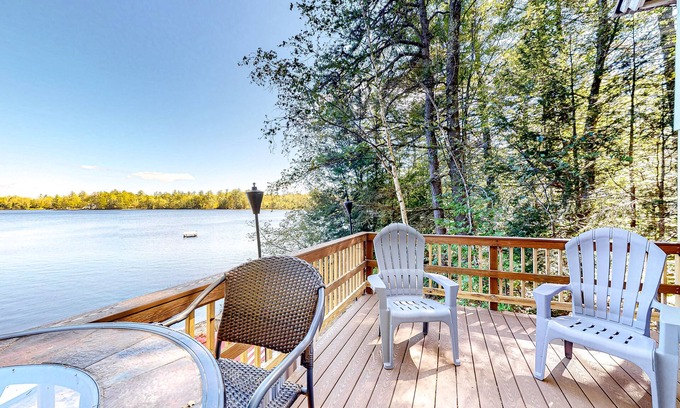 Conway House | Waterfront cabin with private beach, amazing lake views, firepit, deck, & grill
