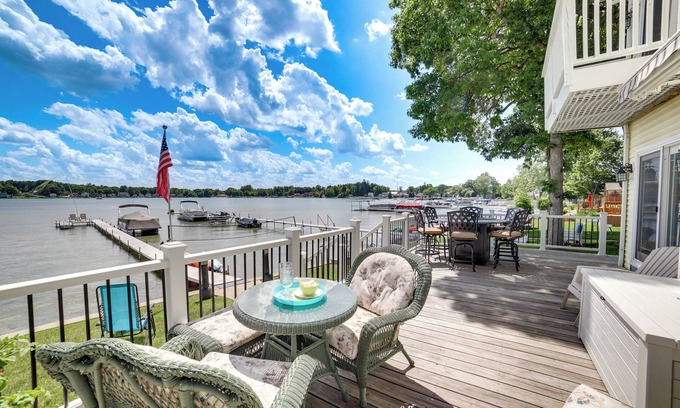 Clarklake House | Waterfront ‘Clarklake Escape’ - Deck, Dock & Views