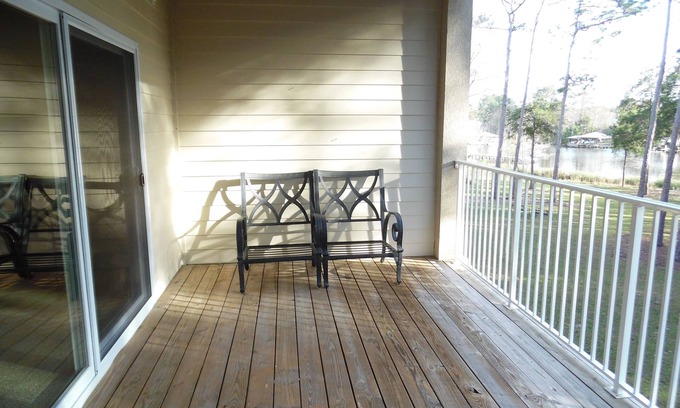 Foley Condo | Waterfront - great fishing, peaceful & quiet, yet close to Tanger Outlets & OWA