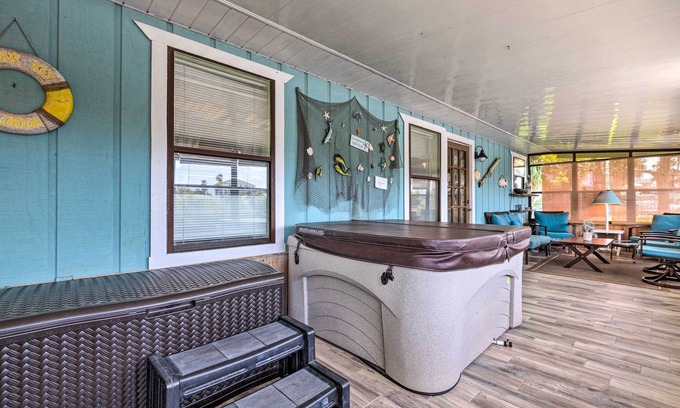 Spring Hill Cottage | Waterfront Hernando Beach Home w/Dock & Hot Tub!