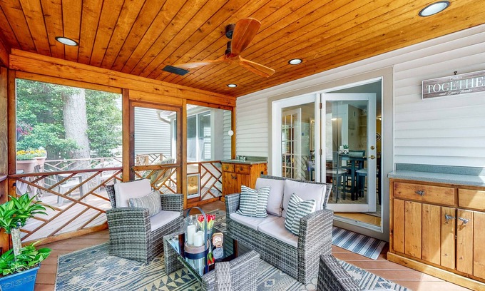 Salisbury House | Waterfront Home - 40-Foot Fishing Dock, Canoe, Home Theater