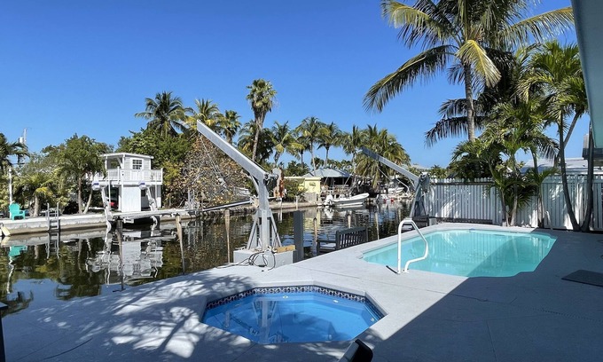 New Town House | Waterfront Key West Home with Pool-Hot Tub on Riveria canal! 28 NIGHT MIN STAY.