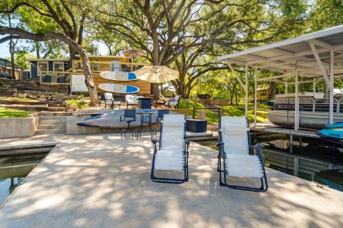 Marble Falls House | Waterfront Lake LBJ Cabin with Private Dock!