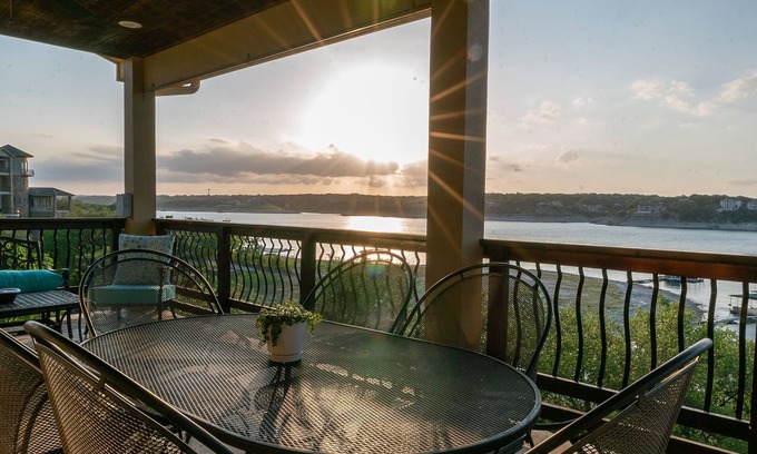 Brooks Hollow House | Waterfront Lake Travis Home with Deep Water Private Boat Dock
