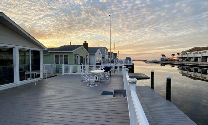 Ocean Beach I House | Waterfront Lavallette Home with Private Dock, C-A/C, Beach Badges, & Parking!