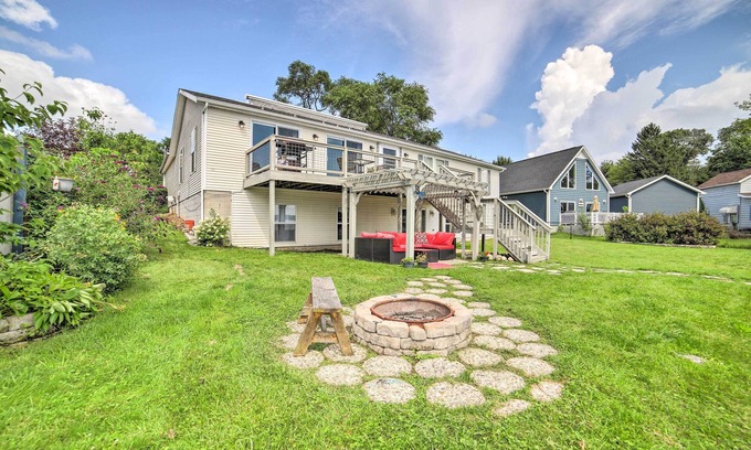 Michigan Center House | Waterfront Michigan Center Home w/Boat Dock!