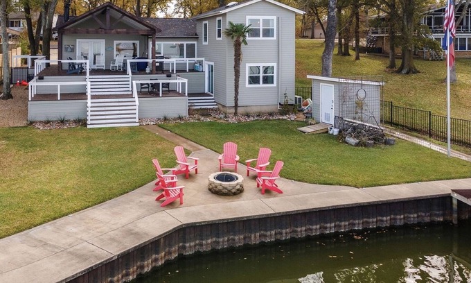 Seven Points House | Waterfront - Open lake with amazing views, dock great for fishing and fire pit