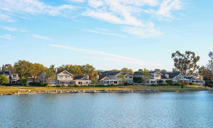 Irvine Business Complex Apartment | Waterfront Retreat with Stunning Views & Modern Co