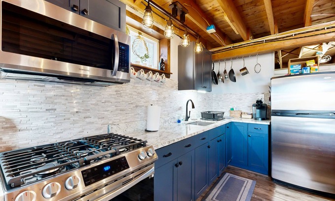 New Durham House | Waterside retreat with streaming, grill, open layout, full kitchen, & W/D