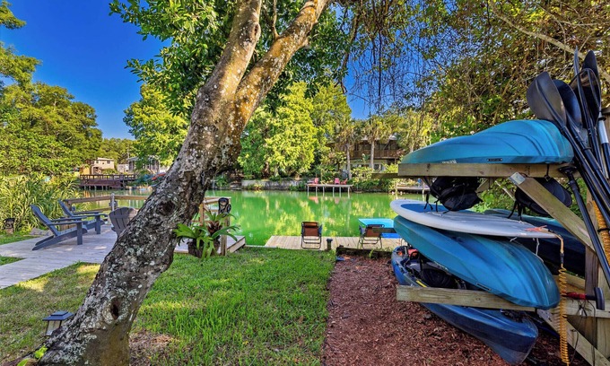 Weeki Wachee Gardens House | Weeki Wachee Waterfront-A Frame Stream Dream Cabin