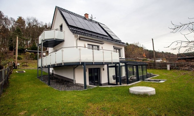 Prossen House | Weinberghaus Prossen, Exclusive house with view, fireplace, whirlpool and sauna