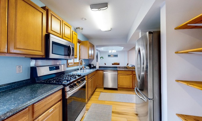 Abbott Loop House | Welcoming home with full kitchen, gas grill, private deck, fast WiFi, & W/D