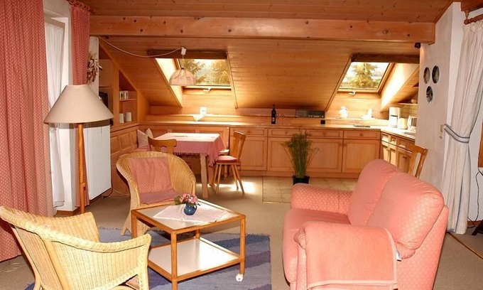 Inzell Apartment | Well-kept attic apartment with mountain views, free WiFi, TV, Chiemgau map, .