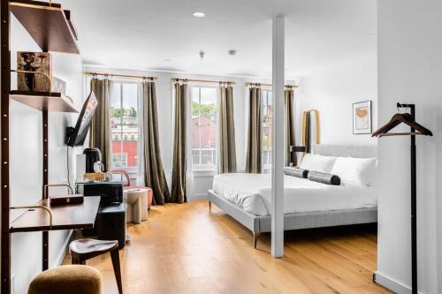 Bangor Apartment | West Market Square View, Historic Hotel DTWN, King Bed, Room # 401