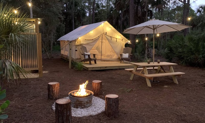 Naples RV Rental | White Canvas Camp - Luxury A/C Glamping in Naples!