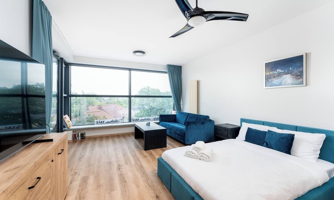 Grzegorzki Apartment | Wiślane Tarasy 2.0 Blue Studio